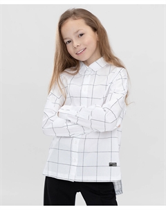 Блузка белая в клеточку Button blue
