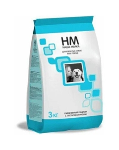 Для собак всех пород, с лососем и рисом - 3 кг Наша марка