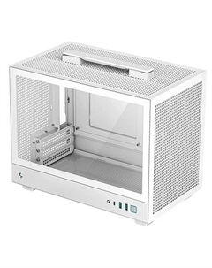 Корпус mATX CH160 PLUS WH белый, без БП, боковая панель из закалённого стекла, 2*USB 3.0, USB Type-C Deepcool