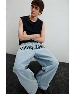 Джинсы широкие с принтом-надписью Befree