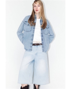 Рубашка oversize джинсовая с карманами Befree