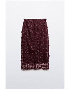 Юбка миди прямая с цветочной вышивкой Befree