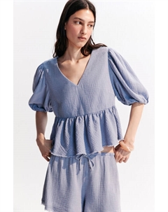 Блузка из муслина с баской и вырезом Befree