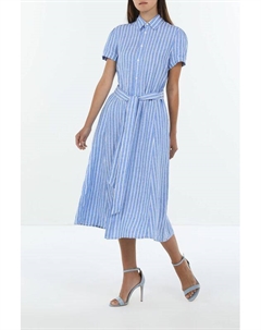 Платье-рубашка льняное в полоску Polo ralph lauren