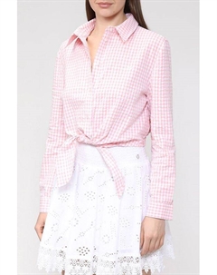 Хлопковая рубашка в клетку на завязках Guess