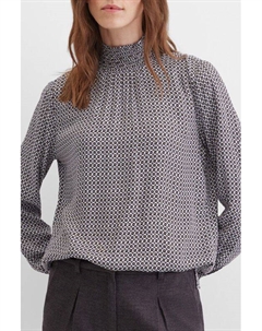 Блуза с воротником стойкой и принтом Elisa.and.me