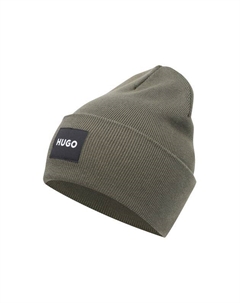 Шапка-бини хлопковая с логотипом Hugo