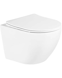 Унитаз подвесной Uno белый, с сиденьем микролифт (BB3105CHR) Belbagno