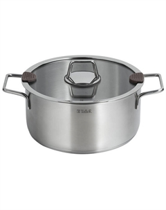 Кастрюля Cascade 5л 24см нерж.сталь стеклянная крышка индукция Taller