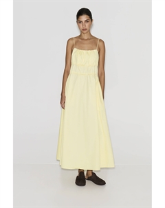 Платье миди из хлопка желтого цвета 2mood