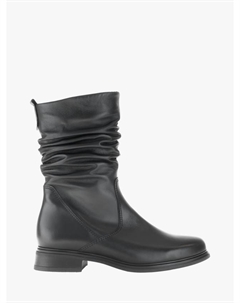 Hodie Wide Fit кожаные сапоги до икры с защипами, Black Gabor