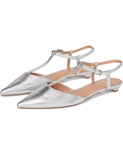 Балетки Varena T-Strap Kitten Heel Pumps, Lux Silver Vince camuto