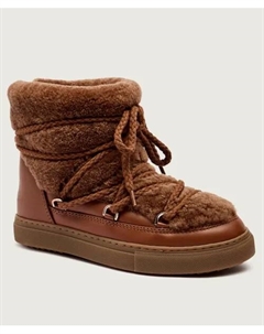 Зимние ботинки из кудрявого кожзама, коричневый Inuikii