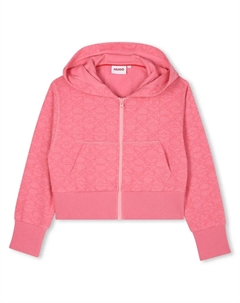 Детская куртка для девочки розового цвета с длинными рукавами Hugo