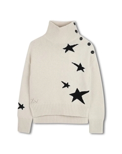 Детский джемпер естественного цвета с длинными рукавами Zadig&voltaire