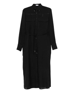 Платье миди на пуговицах, серый Brunello cucinelli