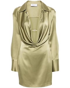 Атласное платье мини, зеленый Blumarine