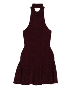 Расклешенное платье мини Quinn с вырезом халтер Retrofete, красный