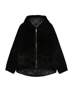 Куртка с капюшоном и молнией спереди, черный Simonetta ravizza