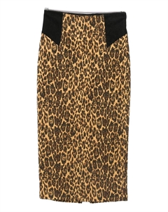 Миди-юбка с леопардовым принтом Rochas