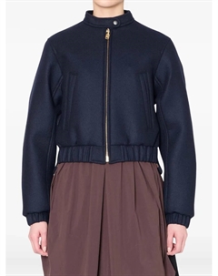 Бомбер на молнии с шерстяными вставками, синий Kolor