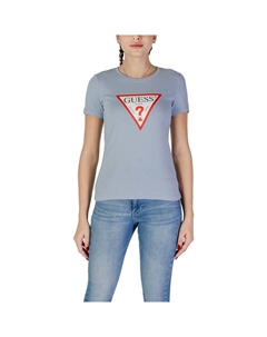 Синяя хлопковая футболка, синий Guess