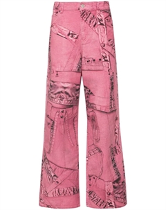 Брюки с нашивкой, розовый Blumarine