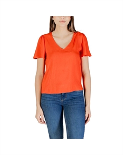 Красная вискозная блузка, красный Vero moda