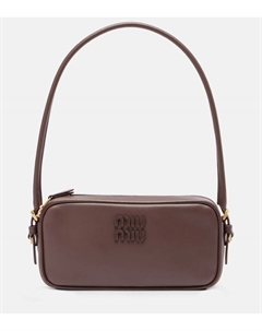 Кожаная сумка через плечо, Brown Miu miu