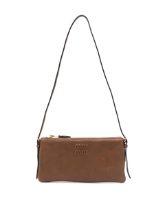 Мини-сумка на плечо, коричневый Miu miu