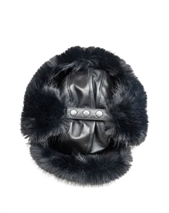 Шляпа с искусственным мехом, черный Vaquera