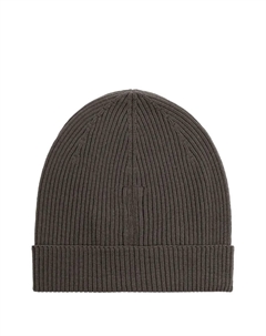 Шерстяная шапка в рубчик, серый Rick owens