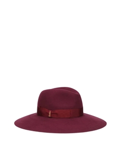 Шляпа с широкими полями из тонкого шерстяного фетра, красный Borsalino