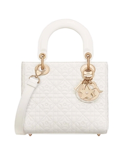 Женская сумка из овчины через плечо кросс-боди маленькая белая Dior