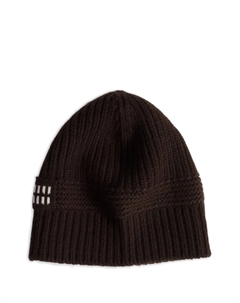 Шапка бини с логотипом, коричневый Miu miu