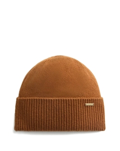 Кашемировая шапка бини в рубчик, коричневый Woolrich