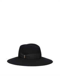 Шляпа из тонкого шерстяного фетра с лентой, черный Borsalino