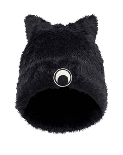 Пушистая шапка-бини с ушками кошки, черный Marine serre