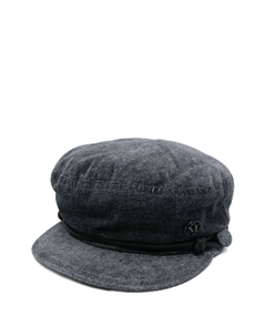 Берет с пластиной-логотипом, серый Maison michel