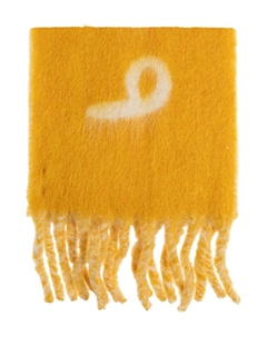 Шарф с бахромой и логотипом, желтый Burberry