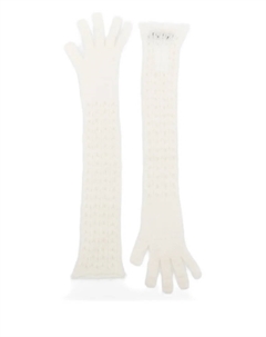 Длинные перчатки-митенки, белый Fabiana filippi