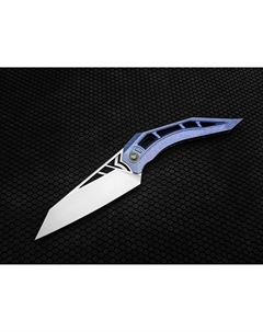 Складной нож Xenos bead blast, сталь Tmax, рукоять Purple Crystal Ti Tuotown