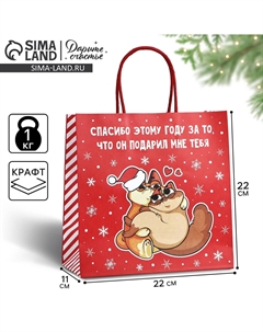 Пакет подарочный новогодний Дарите счастье