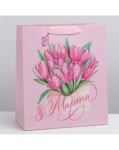 Пакет подарочный ламинированный, упаковка Дарите счастье