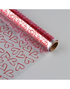 Пленка для цветов упаковочная глянцевая прозрачная Дарите счастье