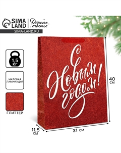 Пакет подарочный новогодний ламинированный Дарите счастье