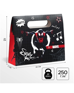 Пакет подарочный-коробка amazing, человек-паук, 24×20×7 см Дарите счастье