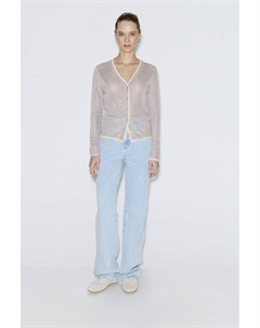 Кардиган тонкий полупрозрачный серого цвета 2mood