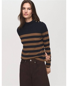 Джемпер Lucca с высоким воротником и полосками Mango