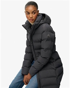 Утепленная куртка City средней длины цвета черного дерева Superdry